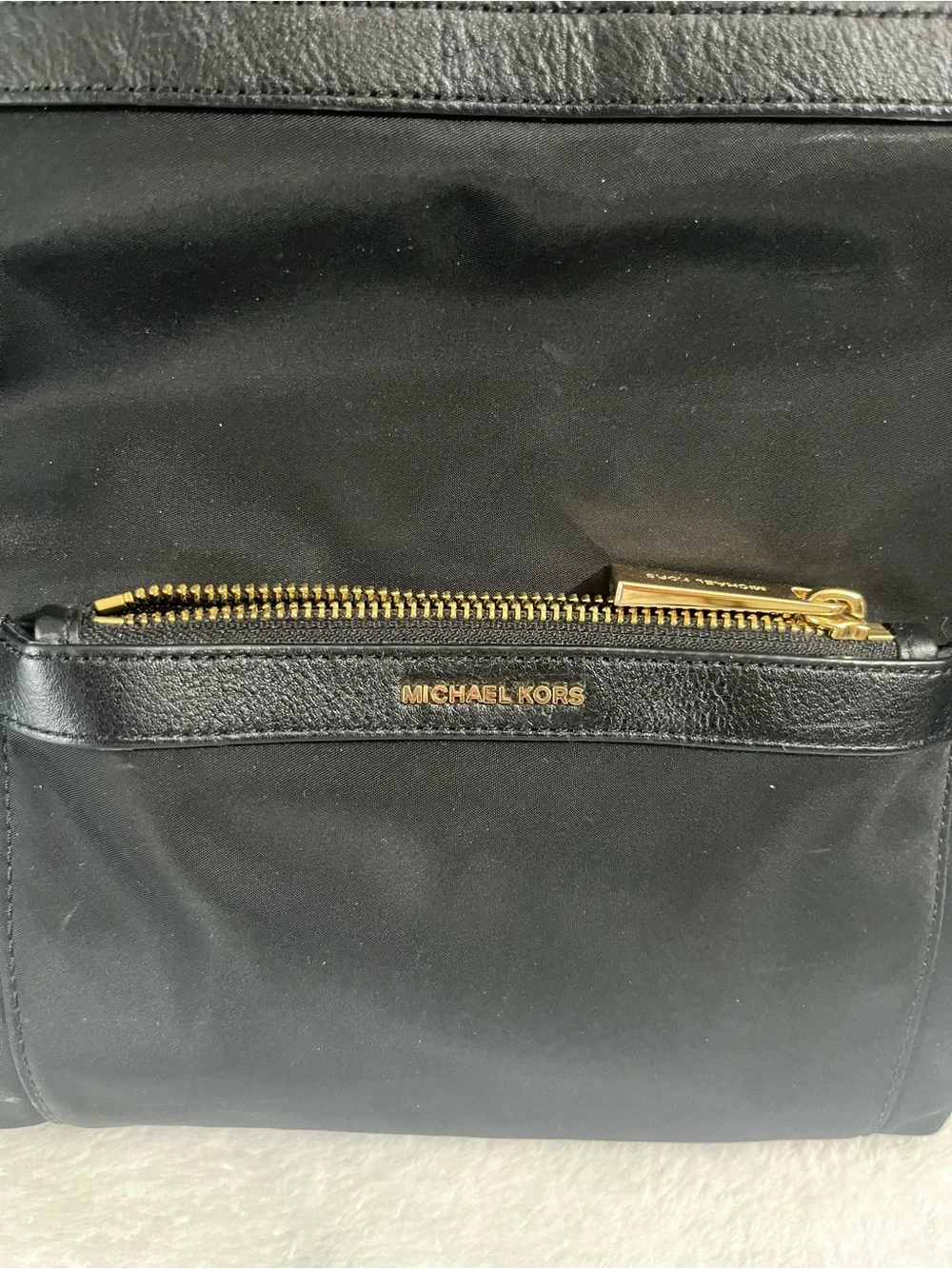 Michael Kors Black Crossbody with Gold Hardware
